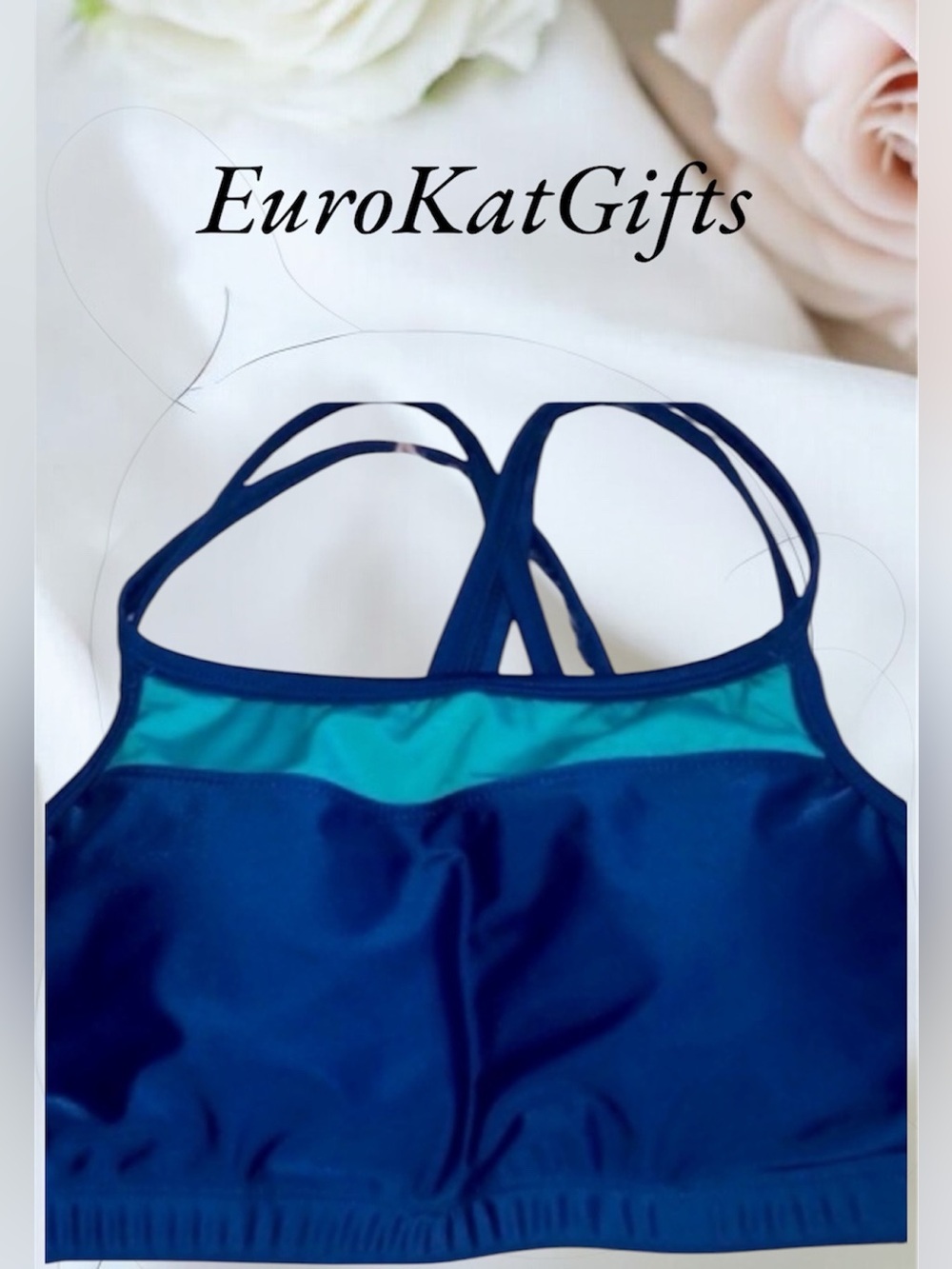PACSUN Blue Bralette Sports Bra Size Medium like new without tag